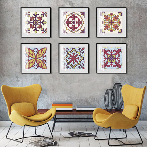 Retro color tone: the artistic romantic style of tile stickers