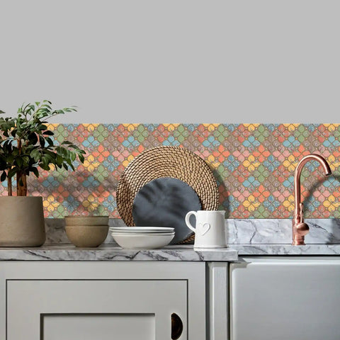 Colorful candy colors: the sweet fantasy of tile stickers