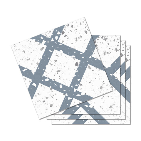 Elegant Terrazzo Grid Pattern Ceramic Tile Decal