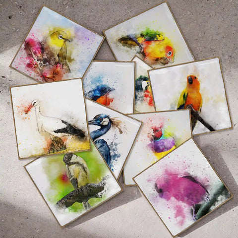 Provence Wall Stickers Simplistic Elegance, Bird and Floral Design, Waterproof, Easy Installation, Perfect for Kitchens, Bathrooms, Living Rooms, and Schools