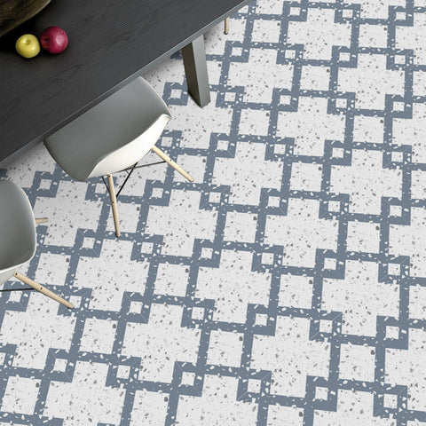 Elegant Terrazzo Grid Pattern Ceramic Tile Decal