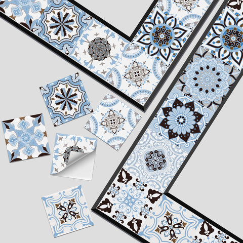 Blue and white elegant tiles: add tranquil beauty to the space