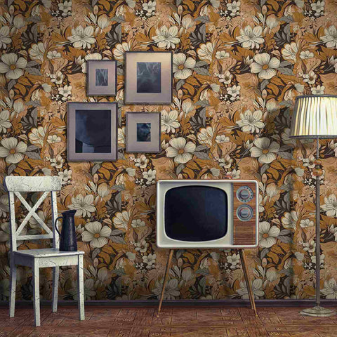 Vintage Floral Forest Wallpaper