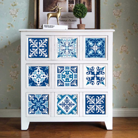 Blue and white porcelain rhyme tile sticker: interpreting classic elegance