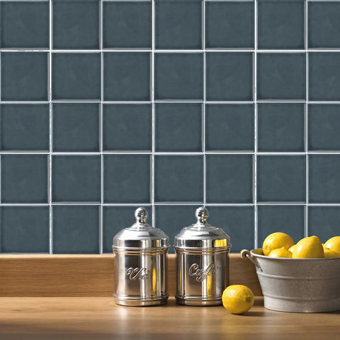 Pampas Gray Provence Wall Stickers Stick on Tiles for Kitchen and Bathroom Peel and Stick, Waterproof
