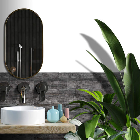 Retro PE Foam Tile Stickers for Kitchen Backsplash and Bathroom Walls Self Adhesive Easy to Clean Removable No Glue Residue Home Decor