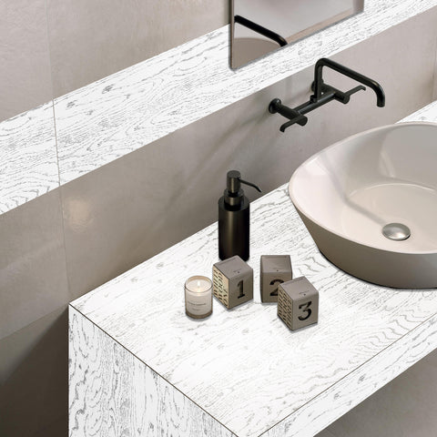 Whitewashed Oak Grain Wallpaper