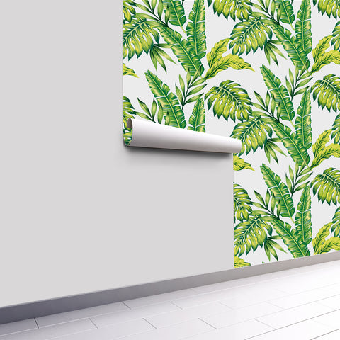 Scandinavian Tropical Greenery Forest Wallpaper - A marvelous blend of Scandinavian and tropical