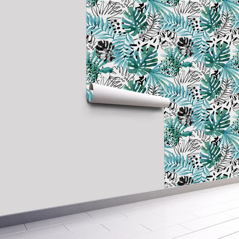 Rhythm of the Tropics: Exquisite Tropical Leafy Forest Wallpaper