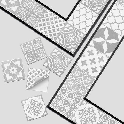 Black and White Mosaic tiles Creative tile stickers