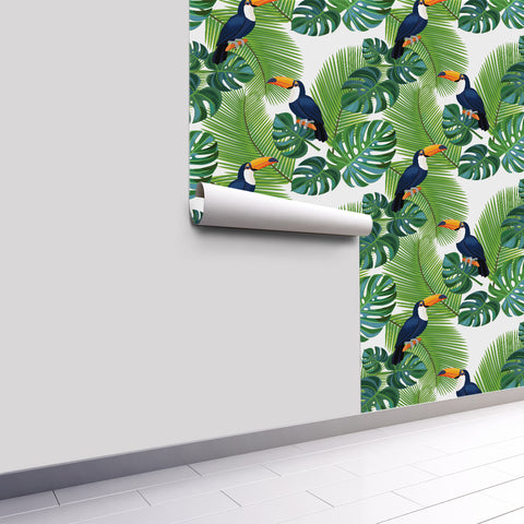 Artistic Tropical Botanical Forest Style Wallpaper - Tropical Fantasy, Art in Bloom