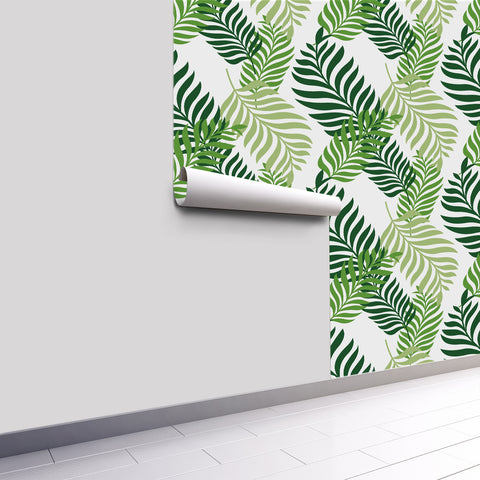 Tropical Green Forest Wallpaper - Interwoven Layers of Greenery in a Natural Design