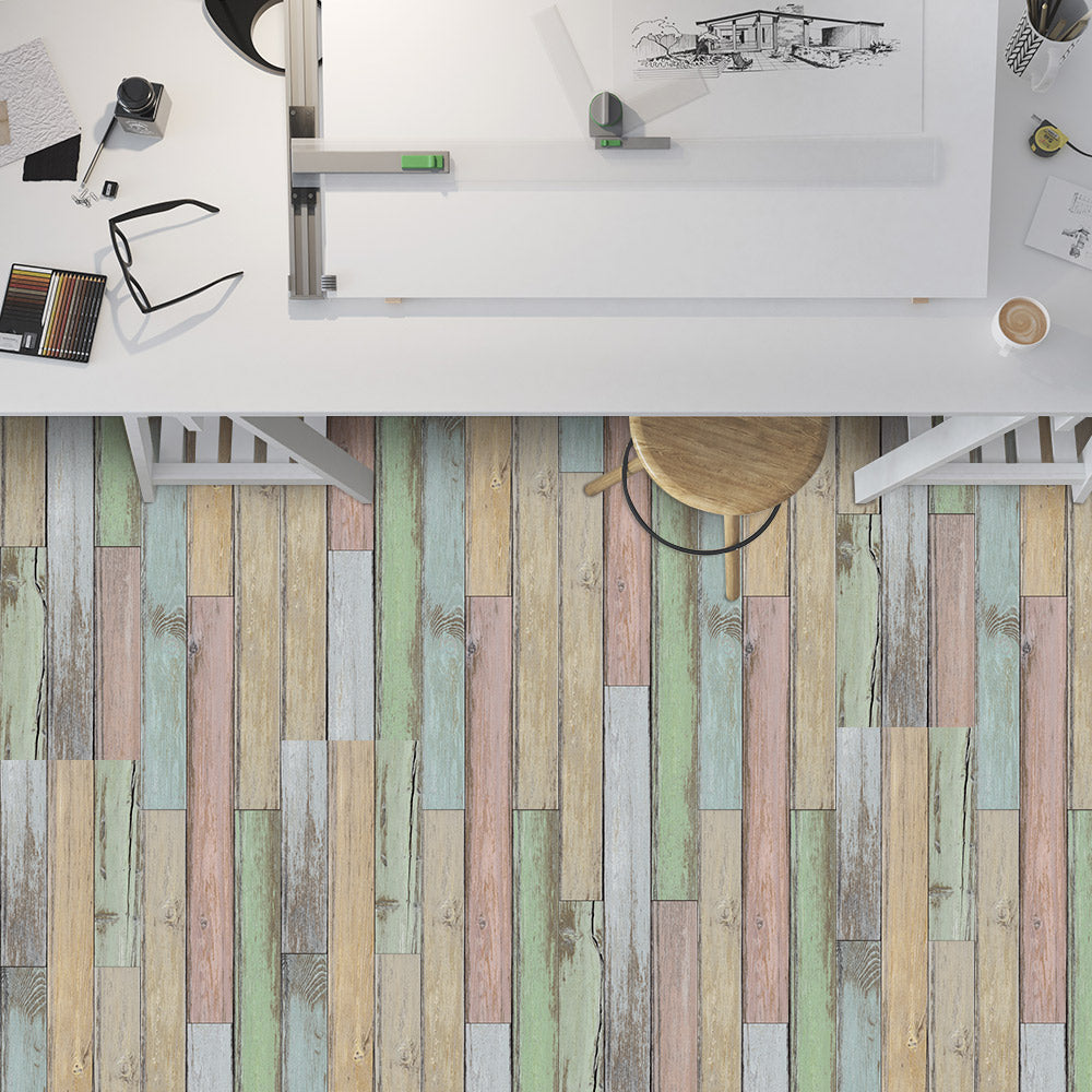 Multi-Color peel and stick wallpaper wood