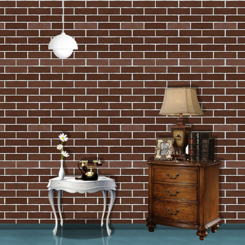 self-adhesive stone wallpaper with wood element
