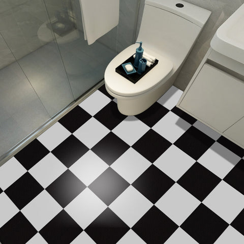 Classic Black - and - White Checkered Tile Stickers