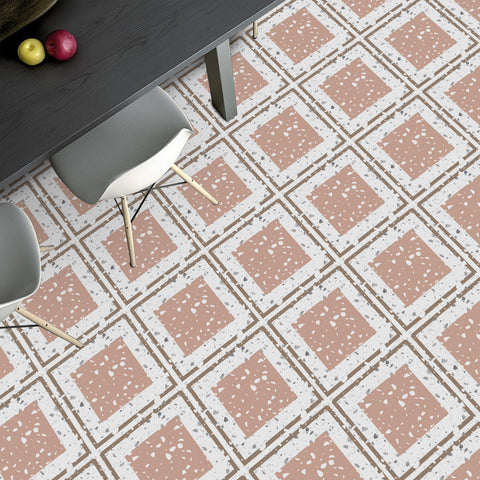 Terrazzo Inspired Neutral Square Tile Decal