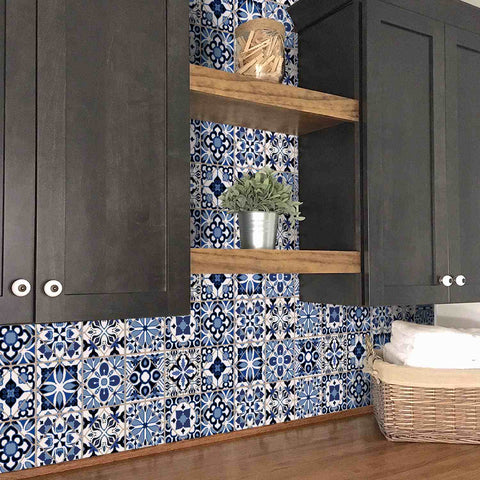 Blue Mosaic Tiles Creative tile stickers