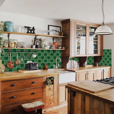 Lilles Green Simple Peel & Stick Application, Safe Materials, Easy to Remove Provence Wall Stickers