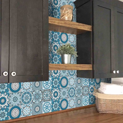 Blue Medallion Creative tile stickers