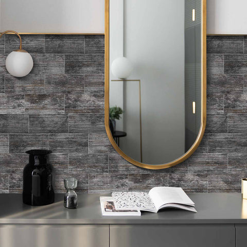 Retro PE Foam Tile Stickers for Kitchen Backsplash and Bathroom Walls Self Adhesive Easy to Clean Removable No Glue Residue Home Decor
