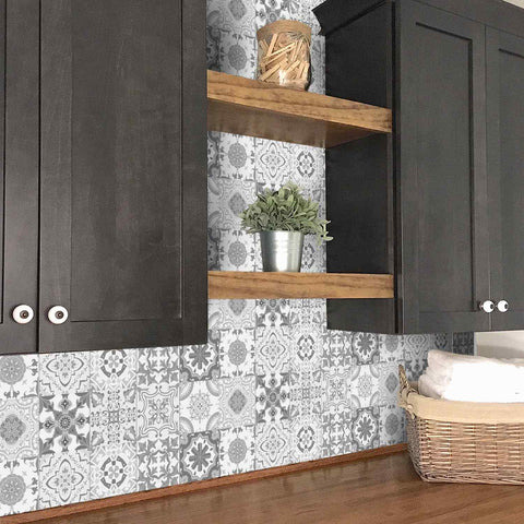 Grey Pattern Creative tile stickers