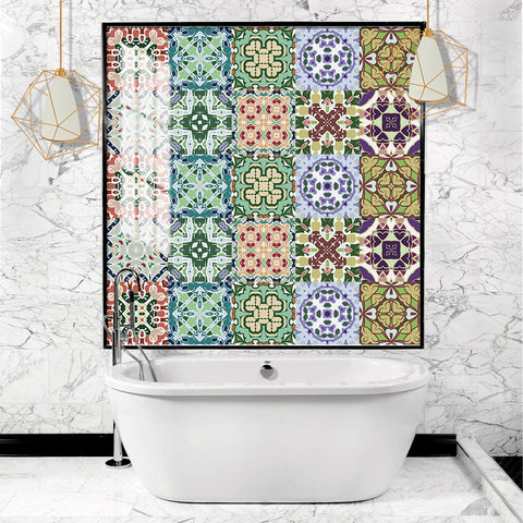 Colorful retro style: the artistic charm of tile stickers