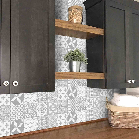 Black and White Mosaic tiles Creative tile stickers