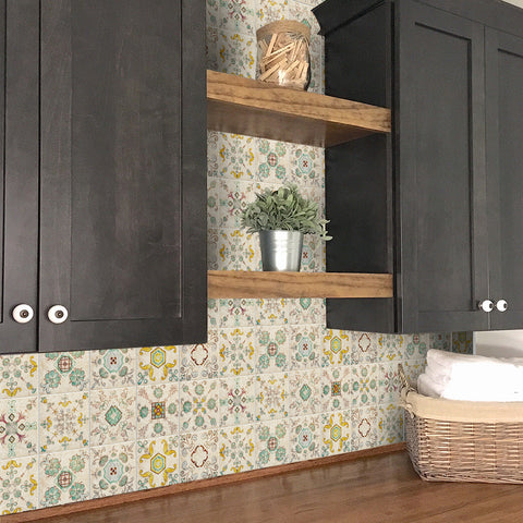 Pastoral style tile stickers: bring natural and fresh beauty to the space