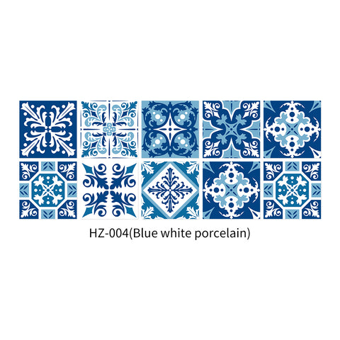 Blue and white porcelain rhyme tile sticker: interpreting classic elegance