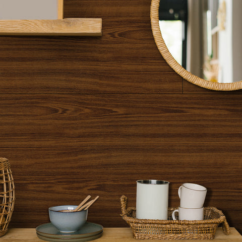 Luxurious Mahogany Grain Wall Covering