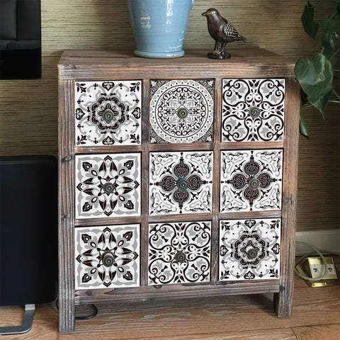 Black and white fashionable tile stickers: interpreting the eternal charm of classics