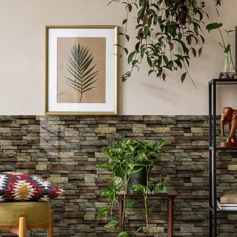 Special Shaped Marble Tile Sticker (Dark Brown) 12pcs Peel And Stick Wallpaper Luxury and Elegant Style Wall Decor