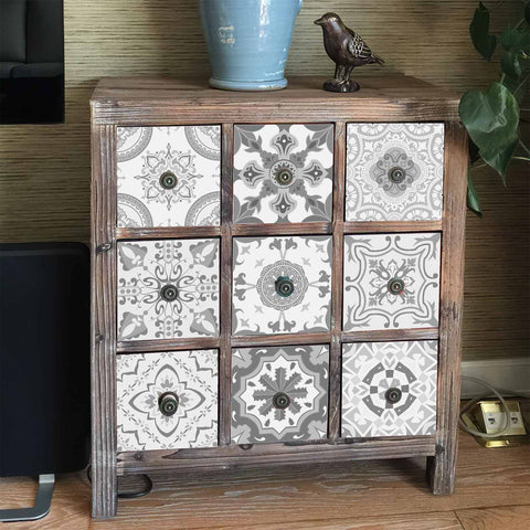Grey Pattern Creative tile stickers