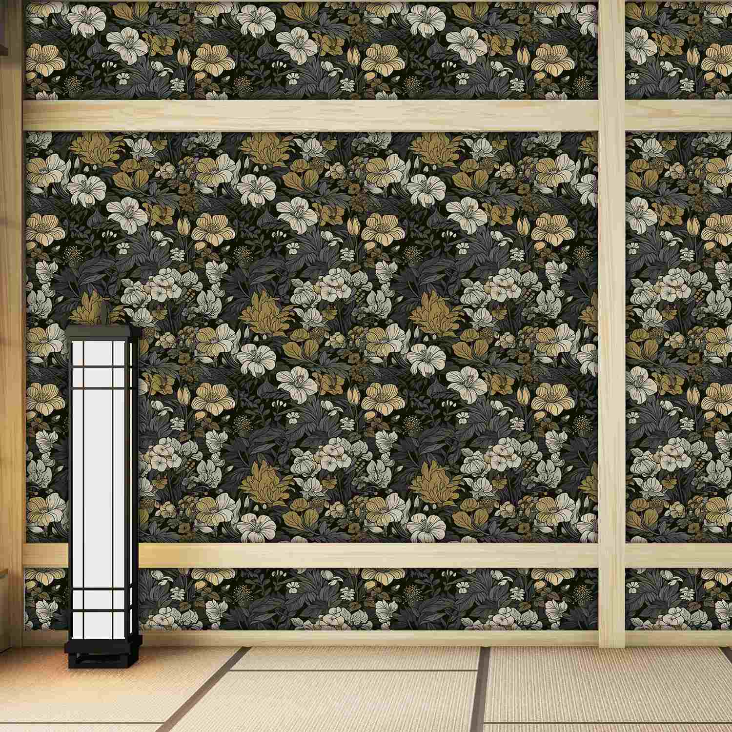 peel and stick wallpaper dark floral