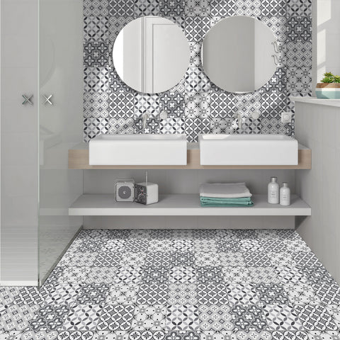 Simple gray tone: the modern beauty of tile stickers