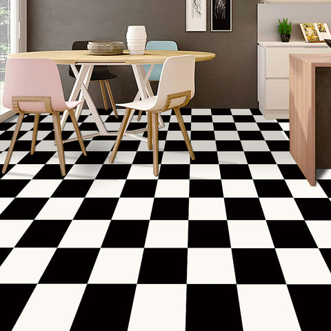 Classic Black - and - White Checkered Tile Stickers