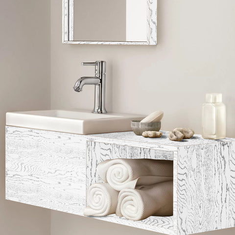 Whitewashed Oak Grain Wallpaper