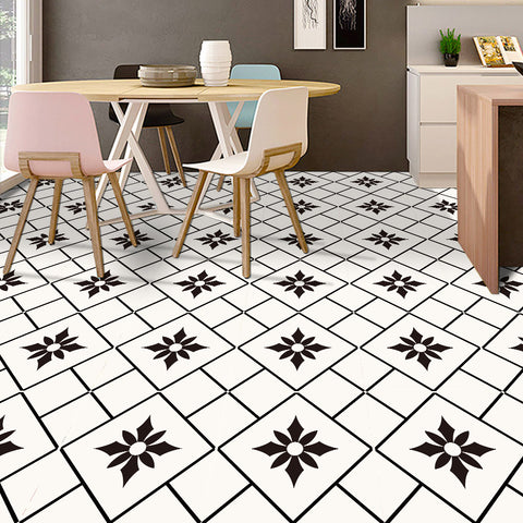 Exquisite Monochrome Tile Transfers - Striking Moorish-Inspired Architectural Motifs