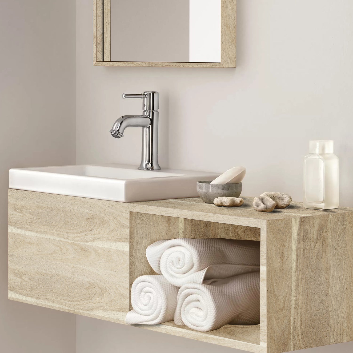 Light Walnut Wood Removable Wallpaper​ for Furniture