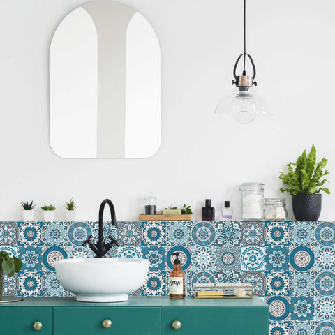 Blue Medallion Creative tile stickers