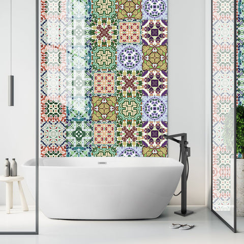 Colorful retro style: the artistic charm of tile stickers