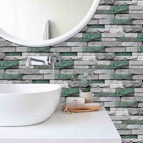 Waterproof Peel and Stick Floor Tiles for Home Decor, Kitchen, and Bathroom