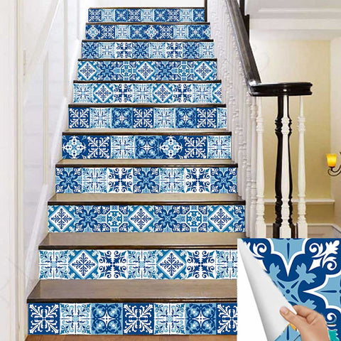 Blue and white porcelain rhyme tile sticker: interpreting classic elegance