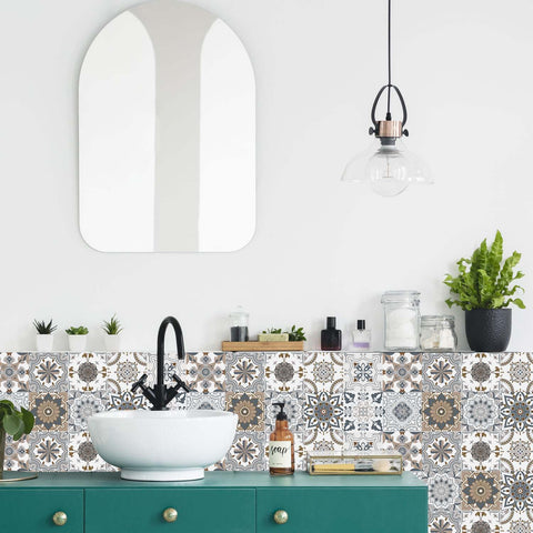 Grey Blossom Creative tile stickers