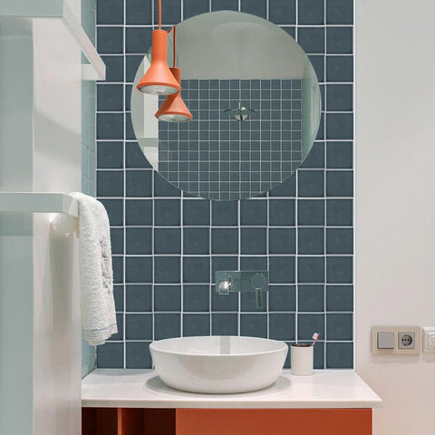 Pampas Gray Provence Wall Stickers Stick on Tiles for Kitchen and Bathroom Peel and Stick, Waterproof