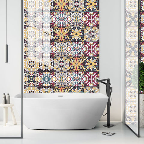 Retro and colorful tone: the artistic style of tile stickers