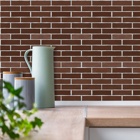 reddish brown stone wallpaper for kitchen