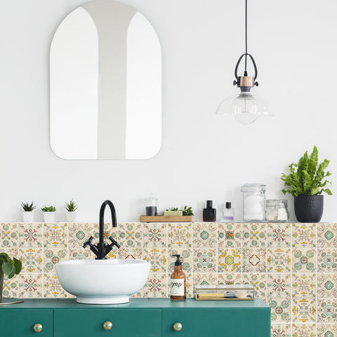 Pastoral style tile stickers: bring natural and fresh beauty to the space