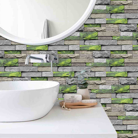 Retro Tile Stickers for Stairs, Bathroom, and Kitchen Backsplash