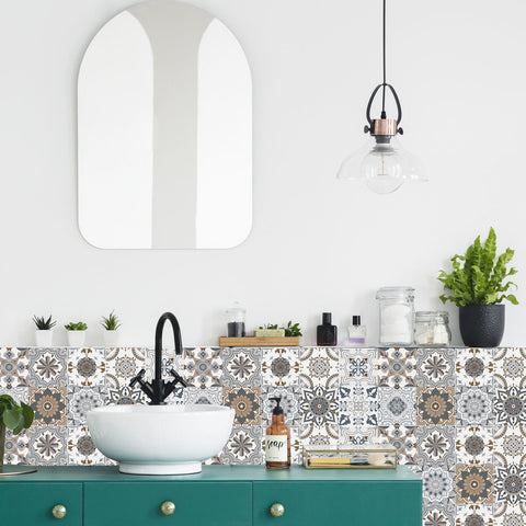 Neutral style tile stickers: create a quiet and elegant space atmosphere